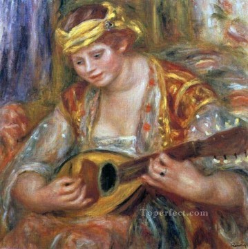 mujer con mandolina Pierre Auguste Renoir Pinturas al óleo